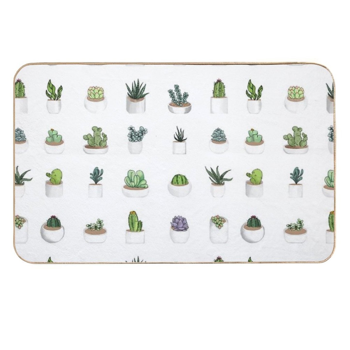 Succulents  Repositionable Bath Mat
