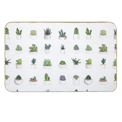 Succulents  Repositionable Bath Mat