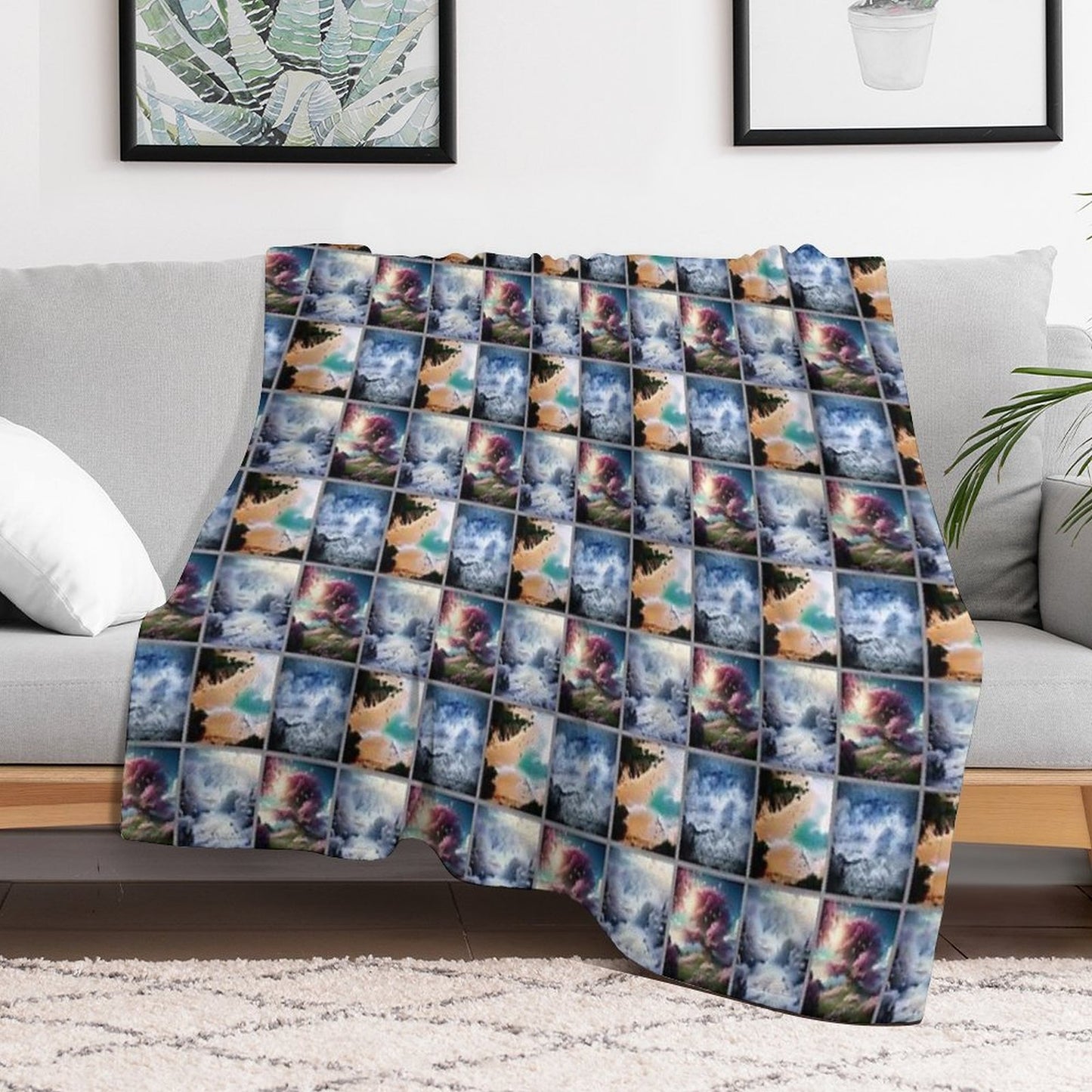 Ocean Through The Seasons Lightweight Throw Blanket