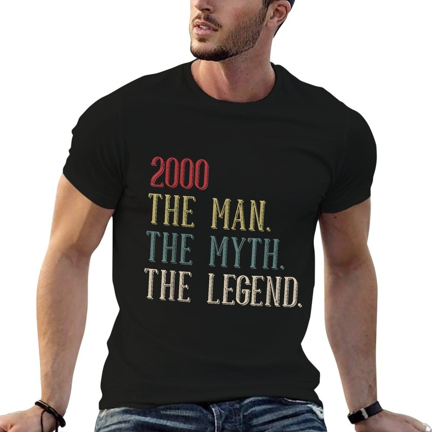 Cool 2000 25 Year Old Bday Men Women 25th Birthday  Cotton T-Shirt