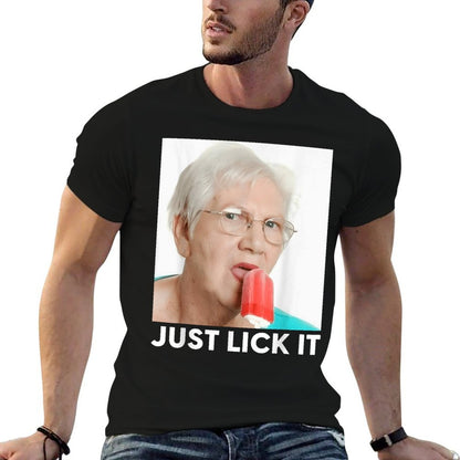 Grandma Just Lick It X Grandma Meme Ice Cream Lovers Summer Comfortable T-Shirt