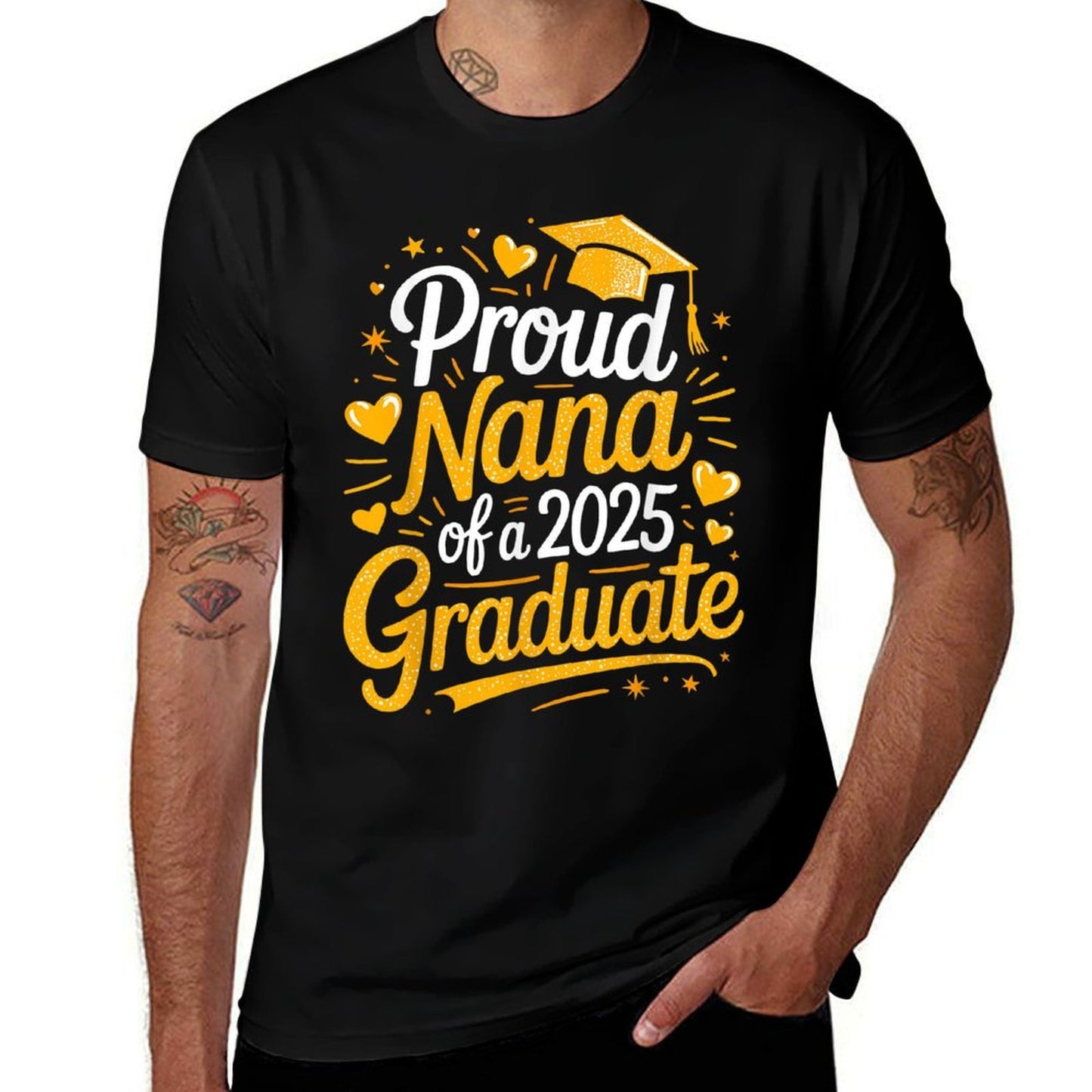 Proud Nana Of A 2025 Graduate  Slim-fit Cut T-Shirt