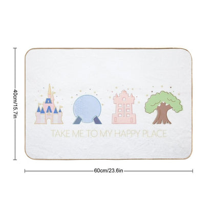 Take Me to My Happy Place - Four Magic Kingdoms  Dirt-Trapping Bath Mat