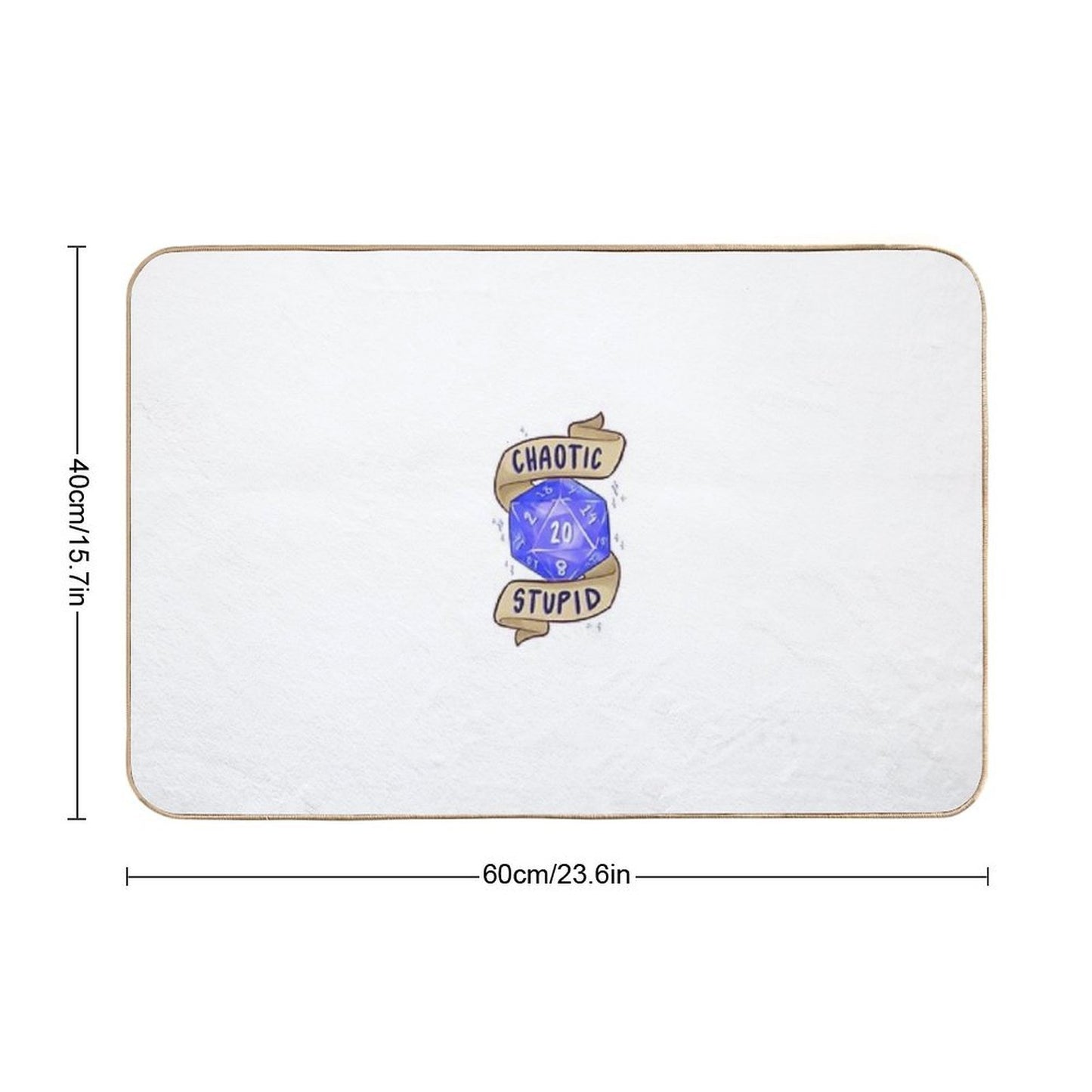 D20 Chaotic Stupid  Odorless Bath Mat