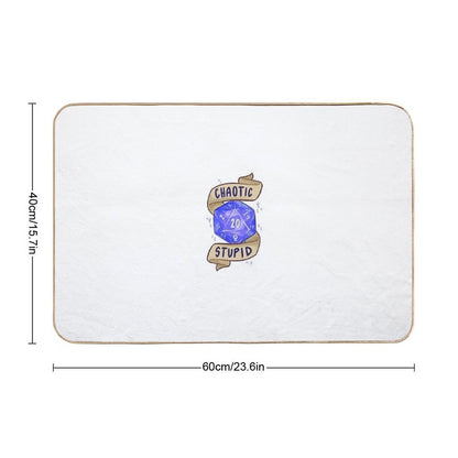 D20 Chaotic Stupid  Odorless Bath Mat