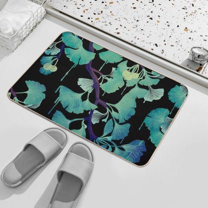 O Ginkgo (on Black)  Odorless Bath Mat
