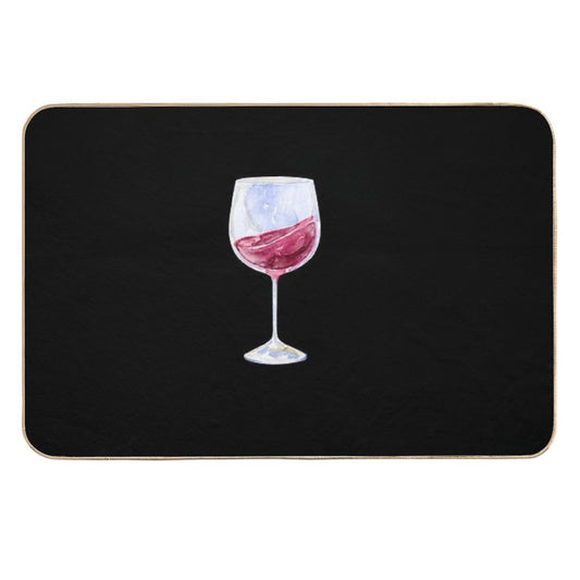 Glass of Red Wine  Eco-Friendly Bath Mat