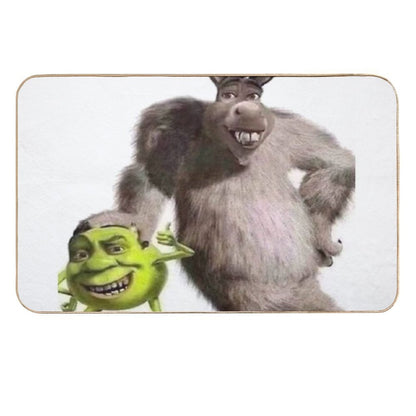 Shrek And Donkey X Monsters Inc.  Easy To Clean Bath Mat