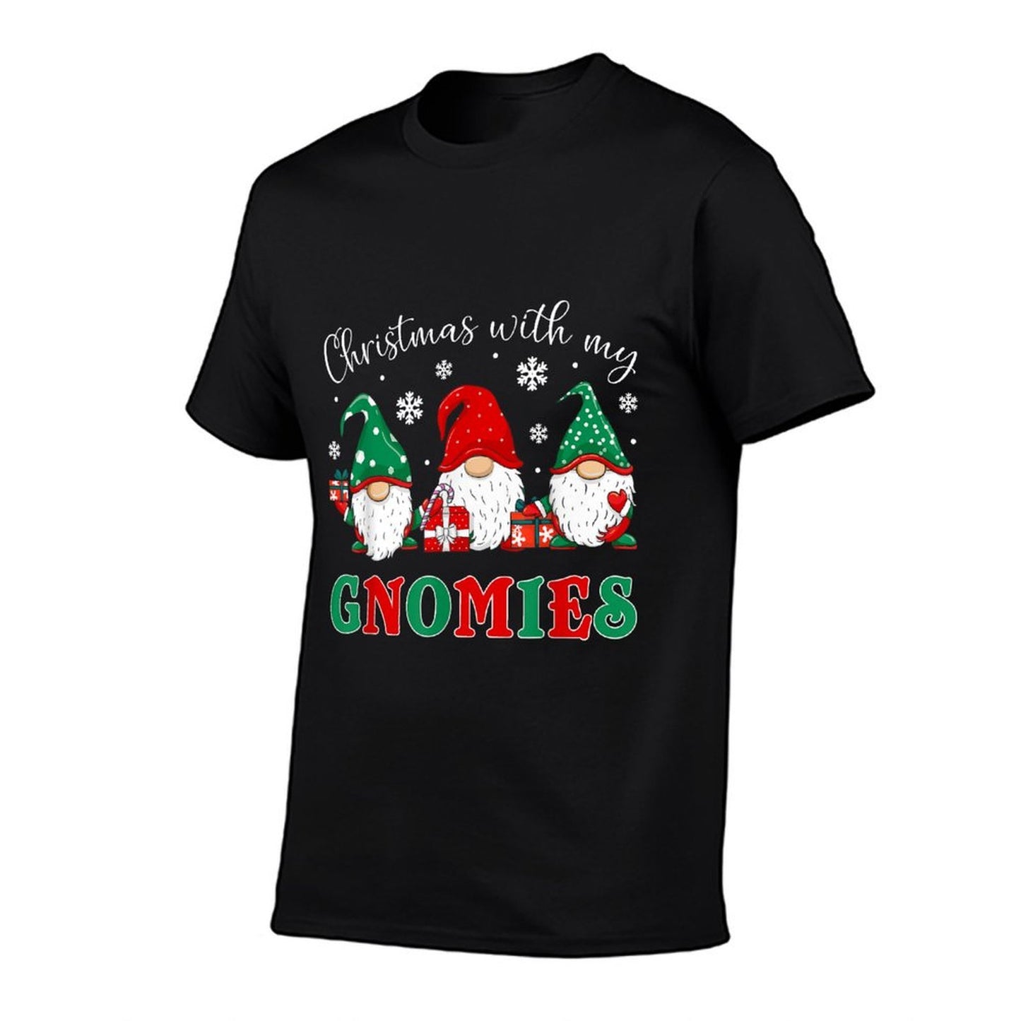 Christmas With My Gnomies Family Christmas Buffalo Plaid  Summer-ready Fabric T-Shirt