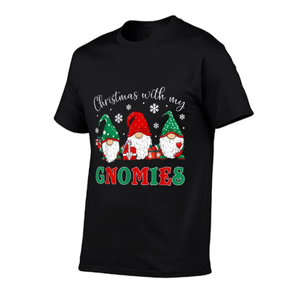 Christmas With My Gnomies Family Christmas Buffalo Plaid  Summer-ready Fabric T-Shirt