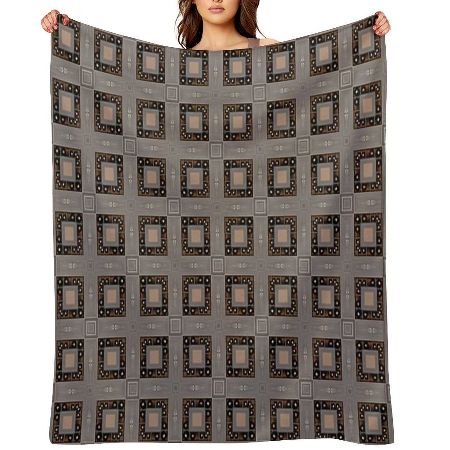 Abstract Art Blending Different Colors And Shapes Multi-functional Throw Blanket
