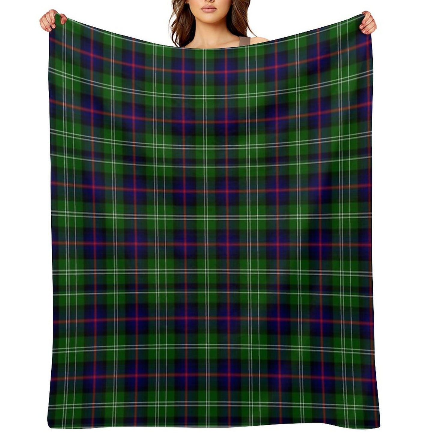 Clan Sutherland Tartan Easy Care Throw Blanket