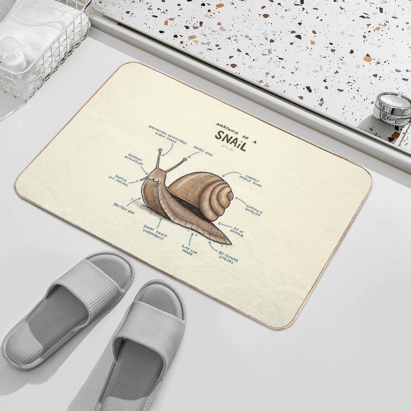 Anatomy of A Snail  High-Traffic Bath Mat