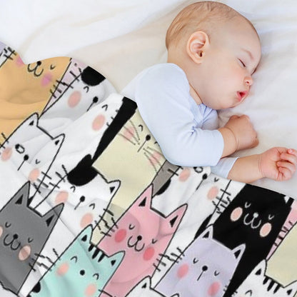 Colorful Cats Lightweight Throw Blanket