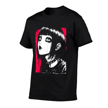 Horror Anime Manga  Japan Japanese Creepy Kawaii Goth Punk  Summer-ready Fabric T-Shirt