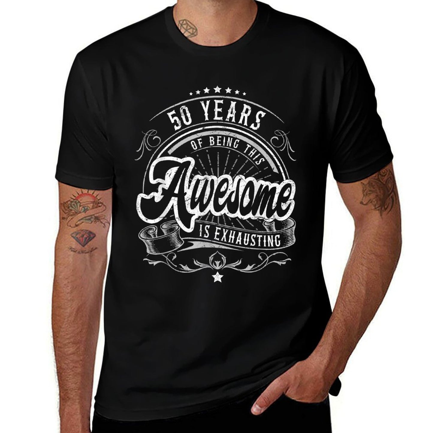 Awesome 50th Birthday Decorations Funny 50th Birthday Gifts  Eco-friendly Material T-Shirt