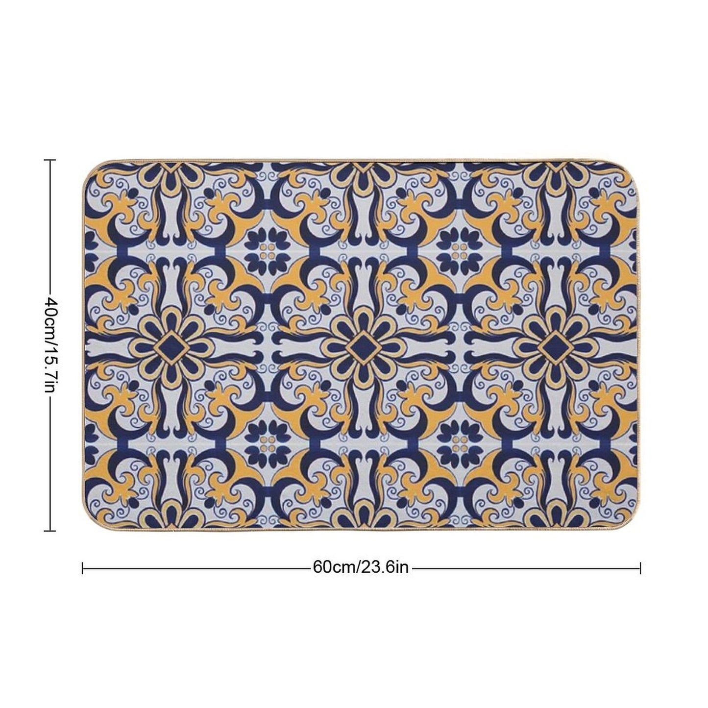 Portuguese Tile  Long-Lasting Bath Mat