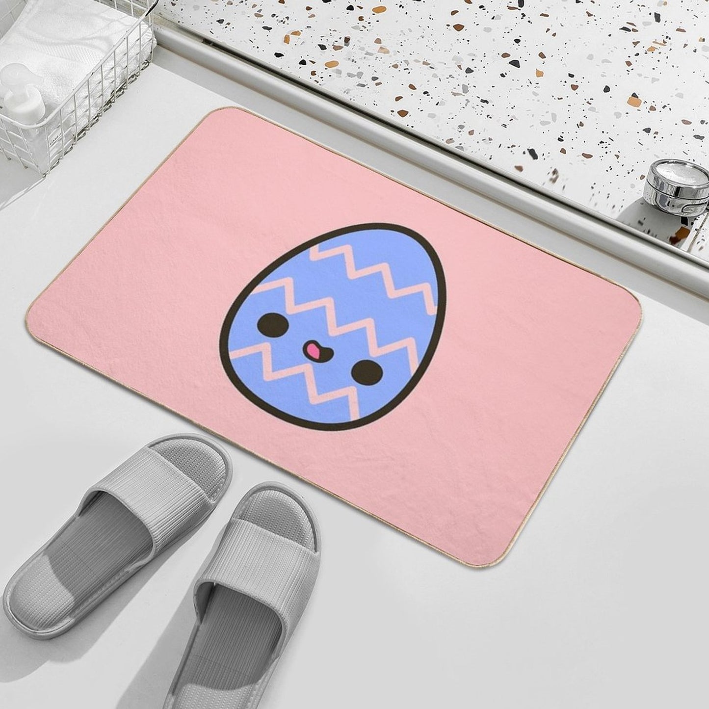Happy Easter Egg  Versatile Bath Mat