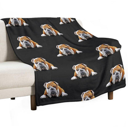 Bulldog Chill Pose - English Bulldog All-season Throw Blanket