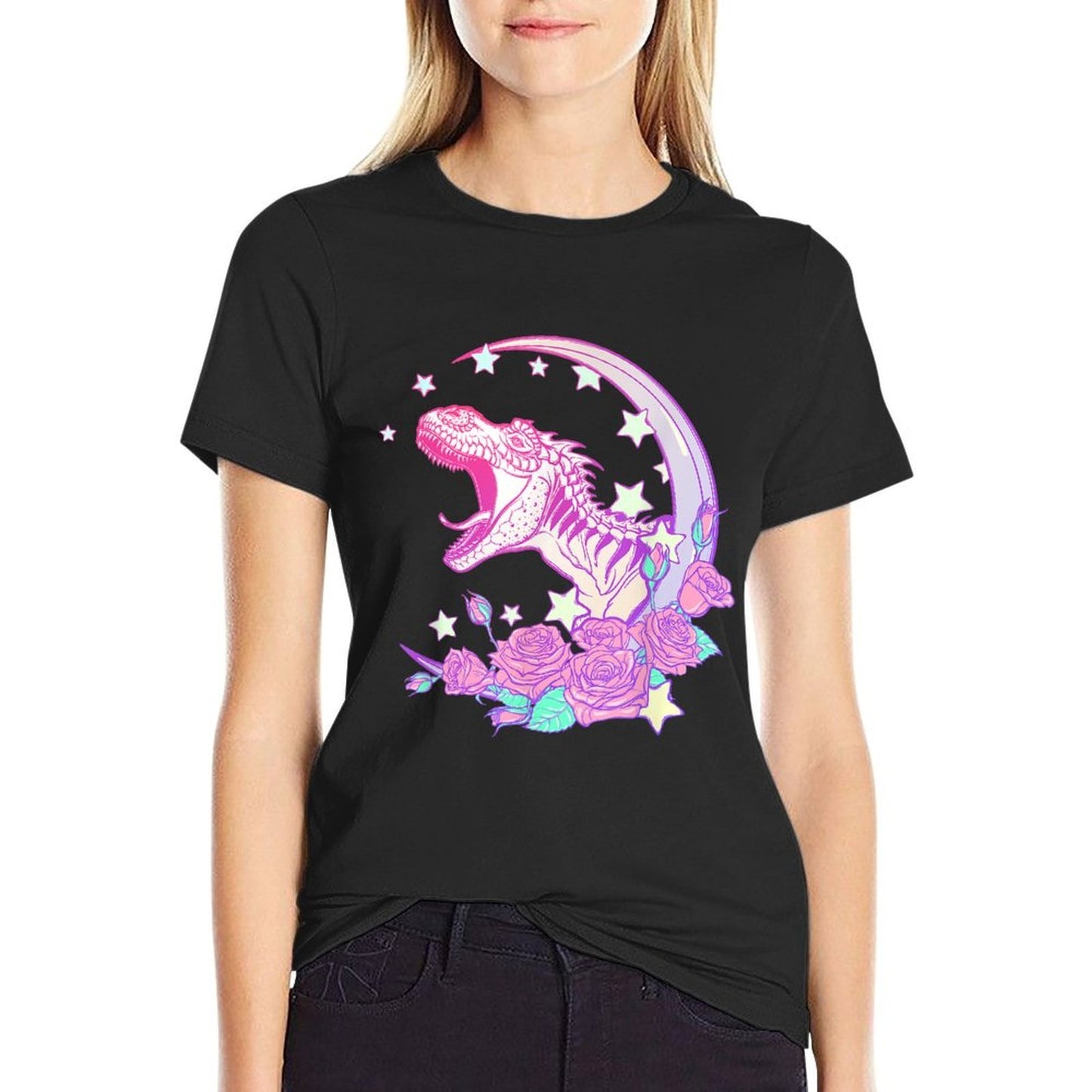 Pastel Goth Trex - Vaporwave Aesthetic  Rolled Sleeves T-Shirt