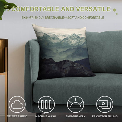 Mountain Fog Soft Ultra-Soft Texture Throw Pillow