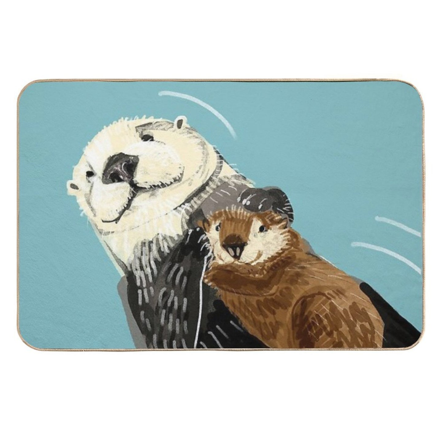 Alaska Sea Otter Mom And Baby  Versatile Bath Mat