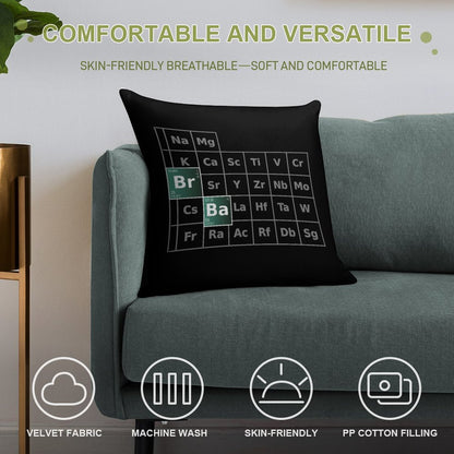 Breaking Bad Periodic Table Soft Anti-Pilling Throw Pillow