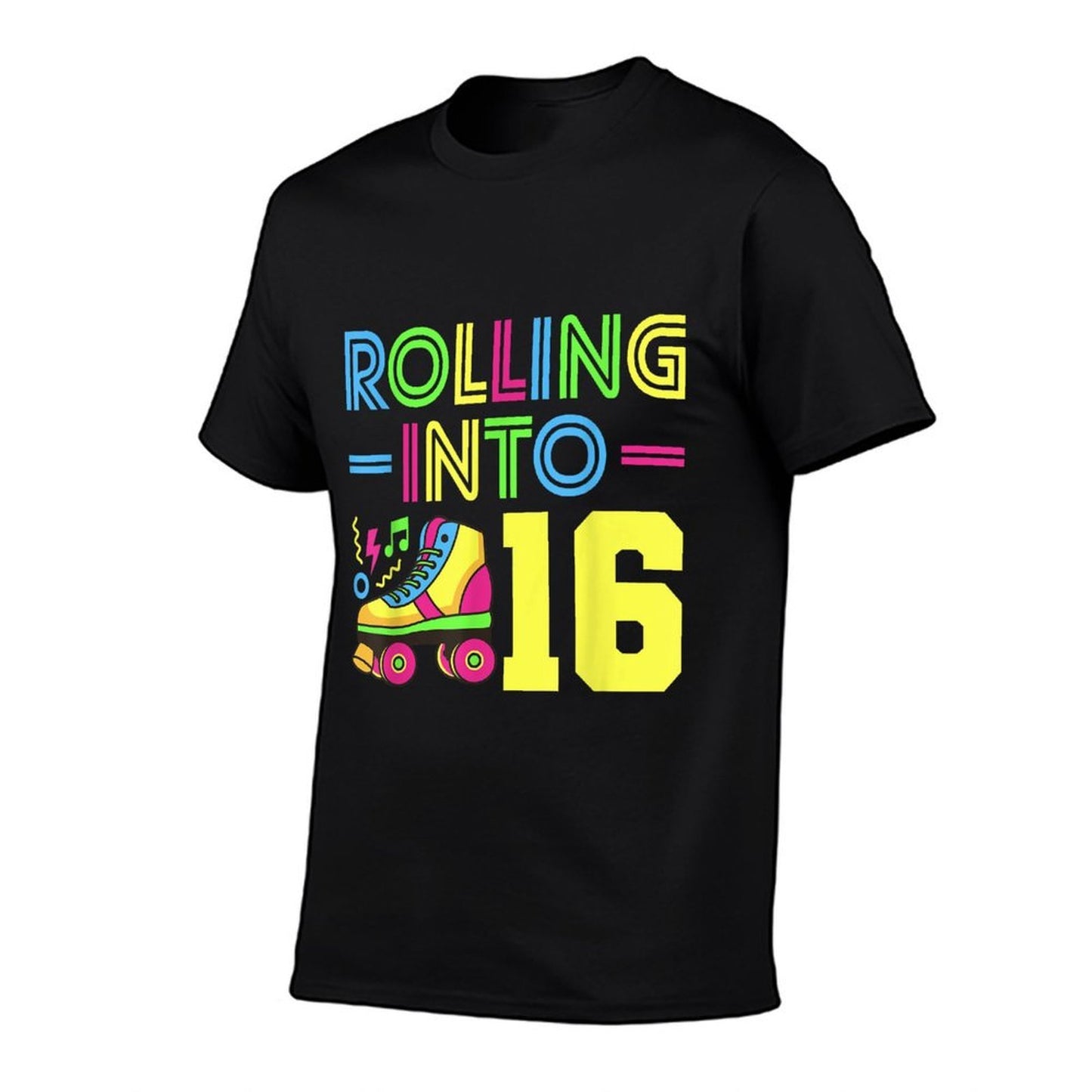 Rolling Into 16 Year Old 80's Outfitn Girl 16th Birthday  Polyester Blend T-Shirt