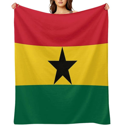 Ghana National Celebration Flag Premium Throw Blanket