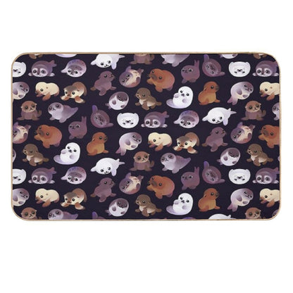 Seal Pup - Dark  Easy Maintenance Bath Mat