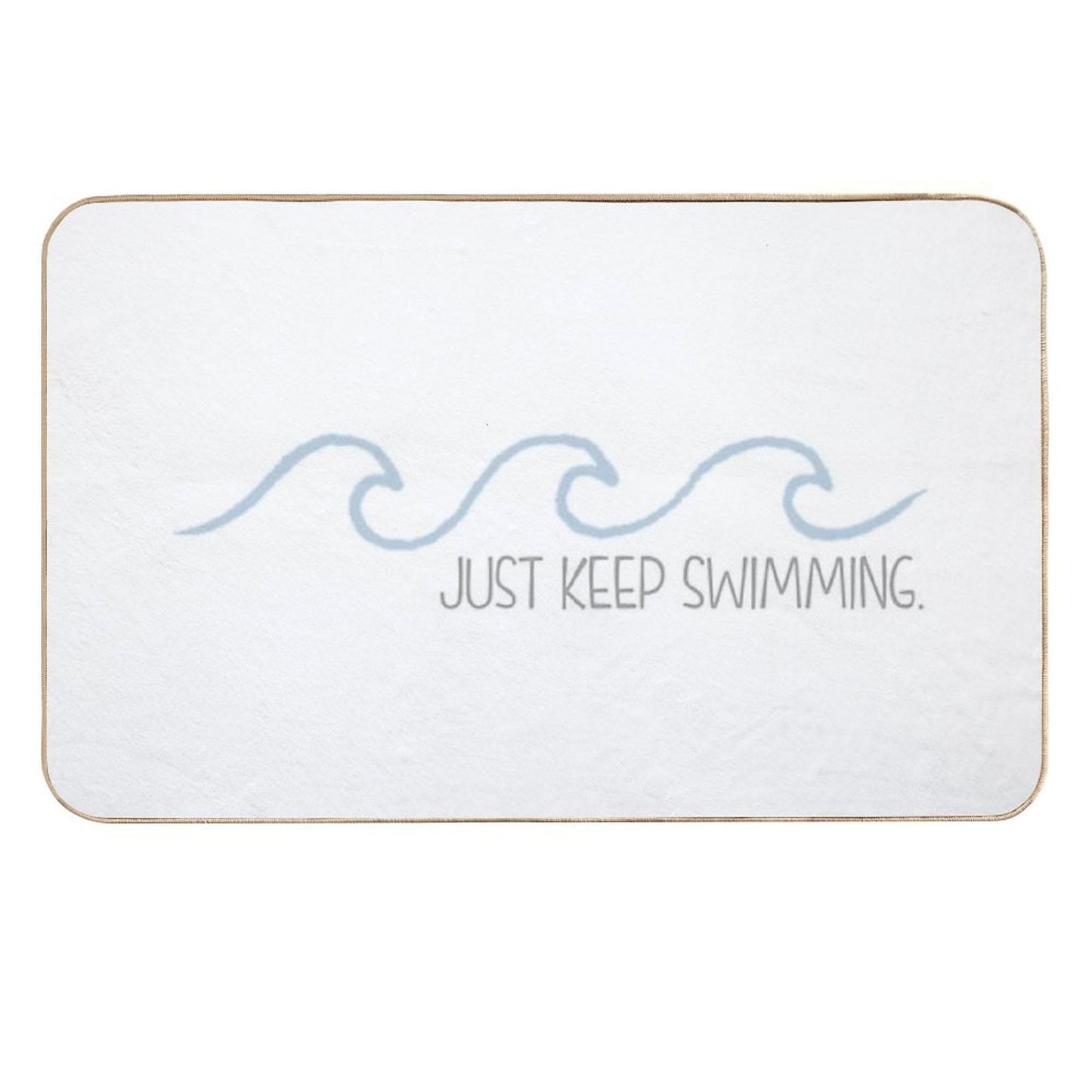 Just Keep Swimming Wave  Dirt-Trapping Bath Mat
