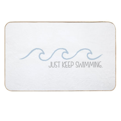 Just Keep Swimming Wave  Dirt-Trapping Bath Mat
