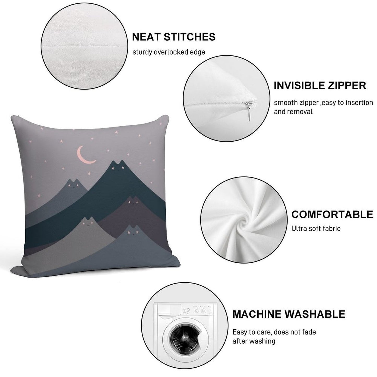 Cat Landscape 116 Soft Multiple Sizes Throw Pillow