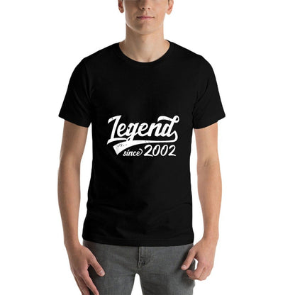 Legend Since 2002 23rd Birthday 23 Years Old Vintage Gift  Cotton T-Shirt