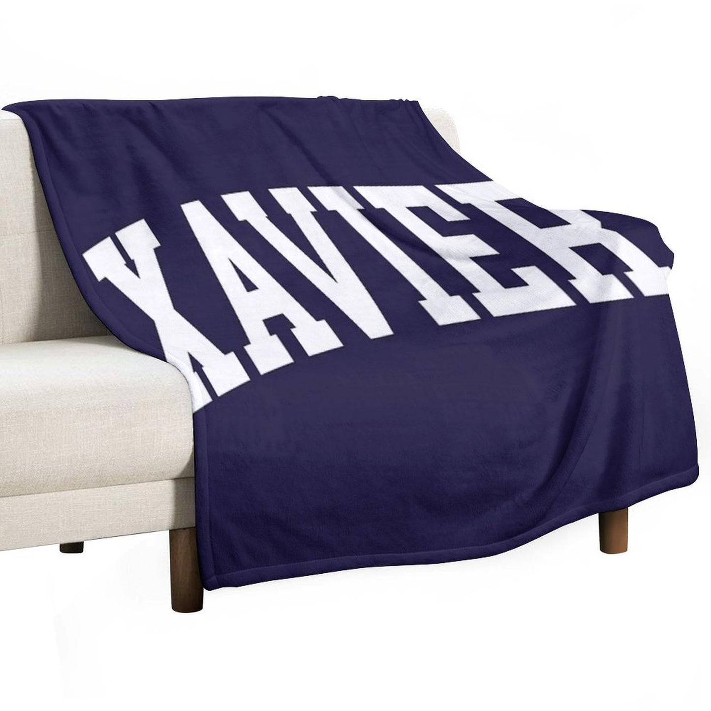 Xavier - College Font Curved Premium Throw Blanket