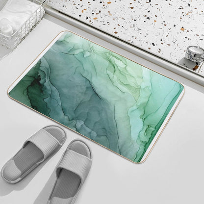 Spring Botanicals Abstract Flow Painting Durable Bath Mat