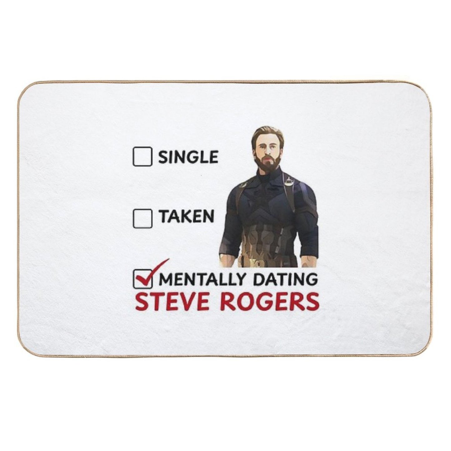 Relationship Status Mentally Dating Steve Rogers  Easy To Clean Bath Mat