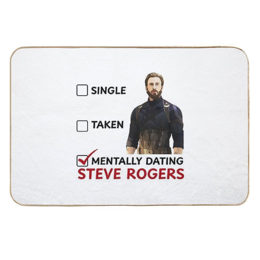 Relationship Status Mentally Dating Steve Rogers  Easy To Clean Bath Mat