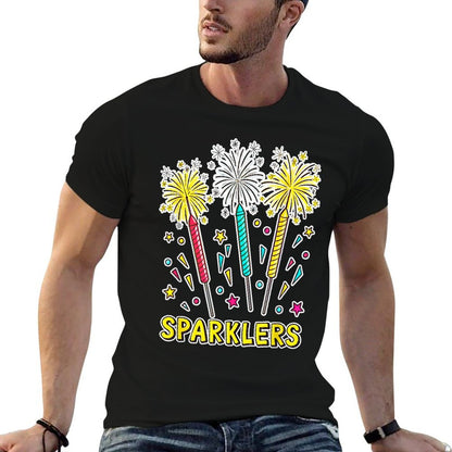 Celebrate Any Occasion with Colorful Sparklers  Graphic-printed T-Shirt