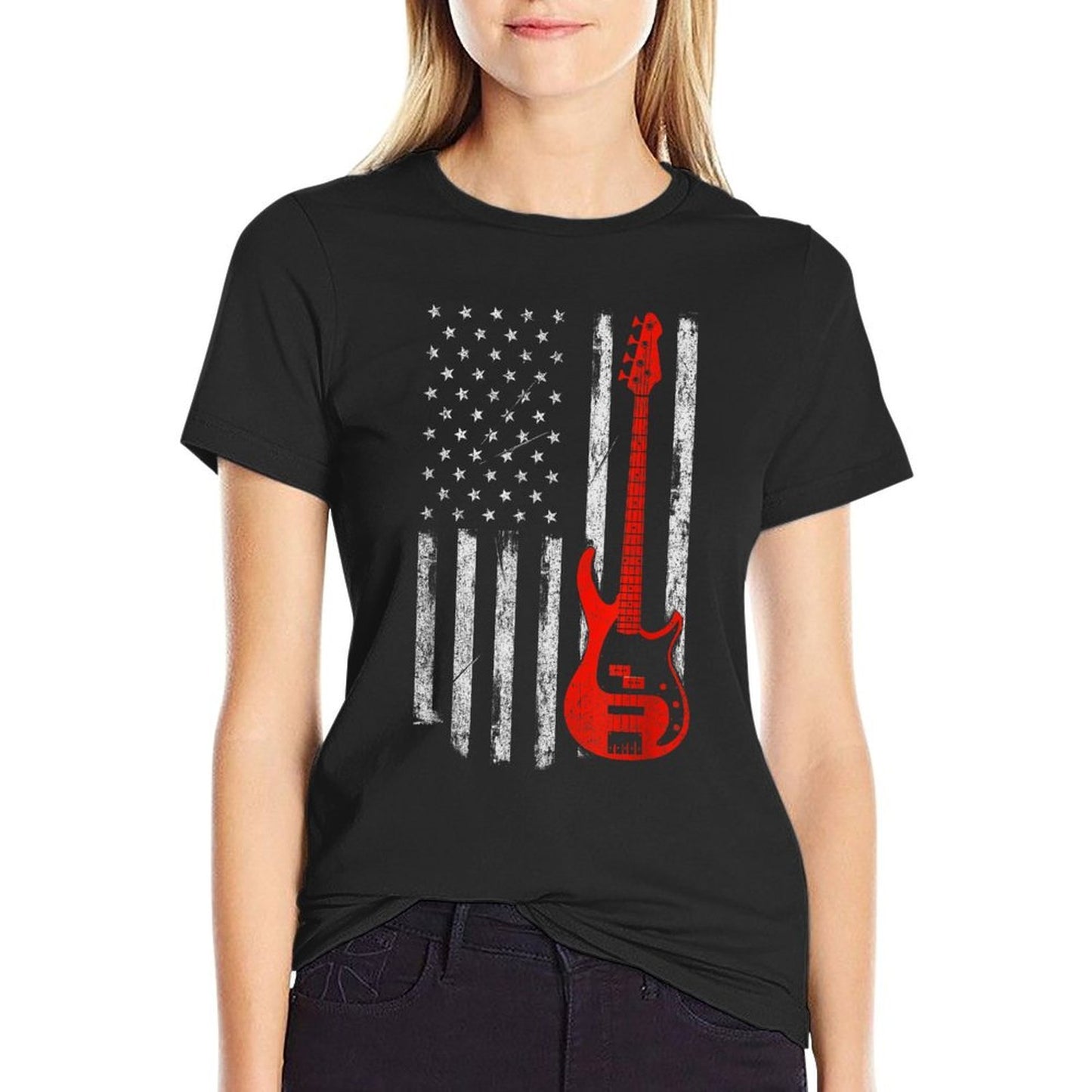 Bassist - USA American Bass Guitar Player Musician  Affordable Price T-Shirt