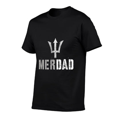 Funny MERDAD Protector Mer Father Mermaid Daughter Guard Dad  Graphic-printed T-Shirt
