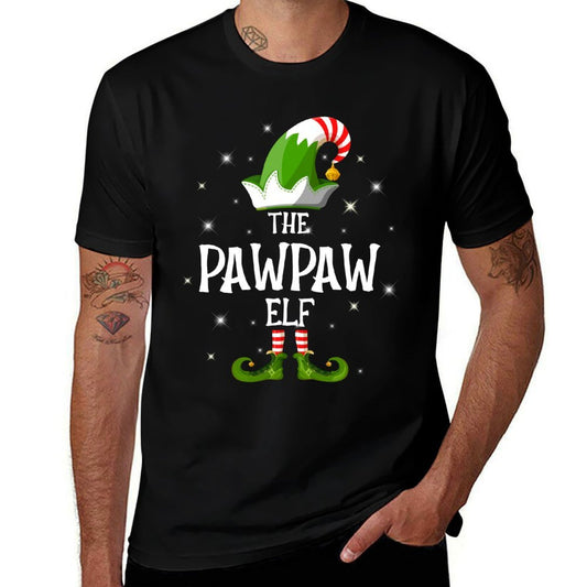 The PawPaw Elf Family Matching Group Christmas  Rolled Sleeves T-Shirt