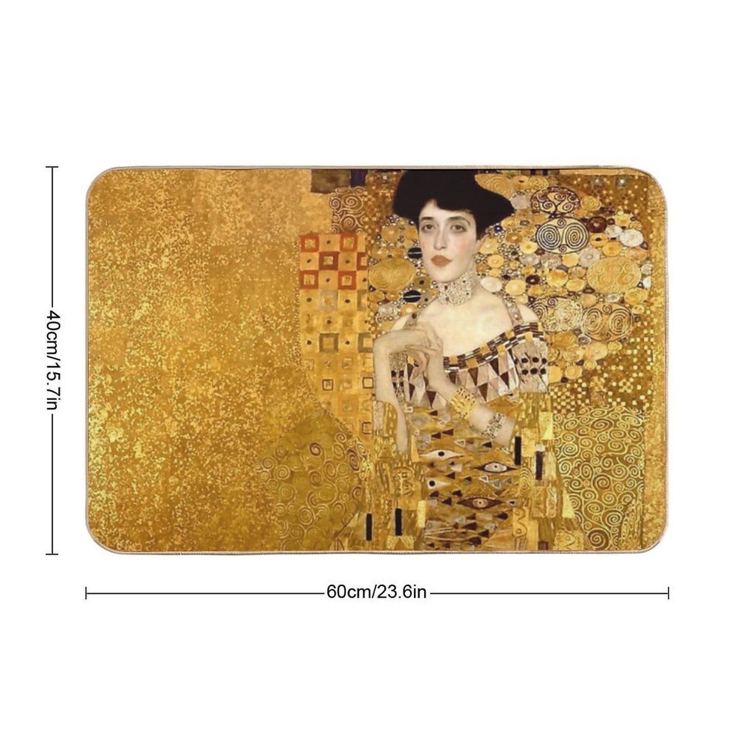 Woman in Gold Portrait by Gustav Klimt Durable Bath Mat
