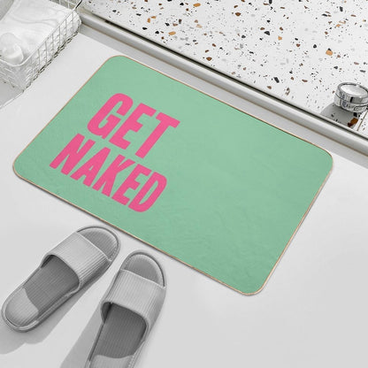 Get Naked - Pink And Green  Easy To Clean Bath Mat