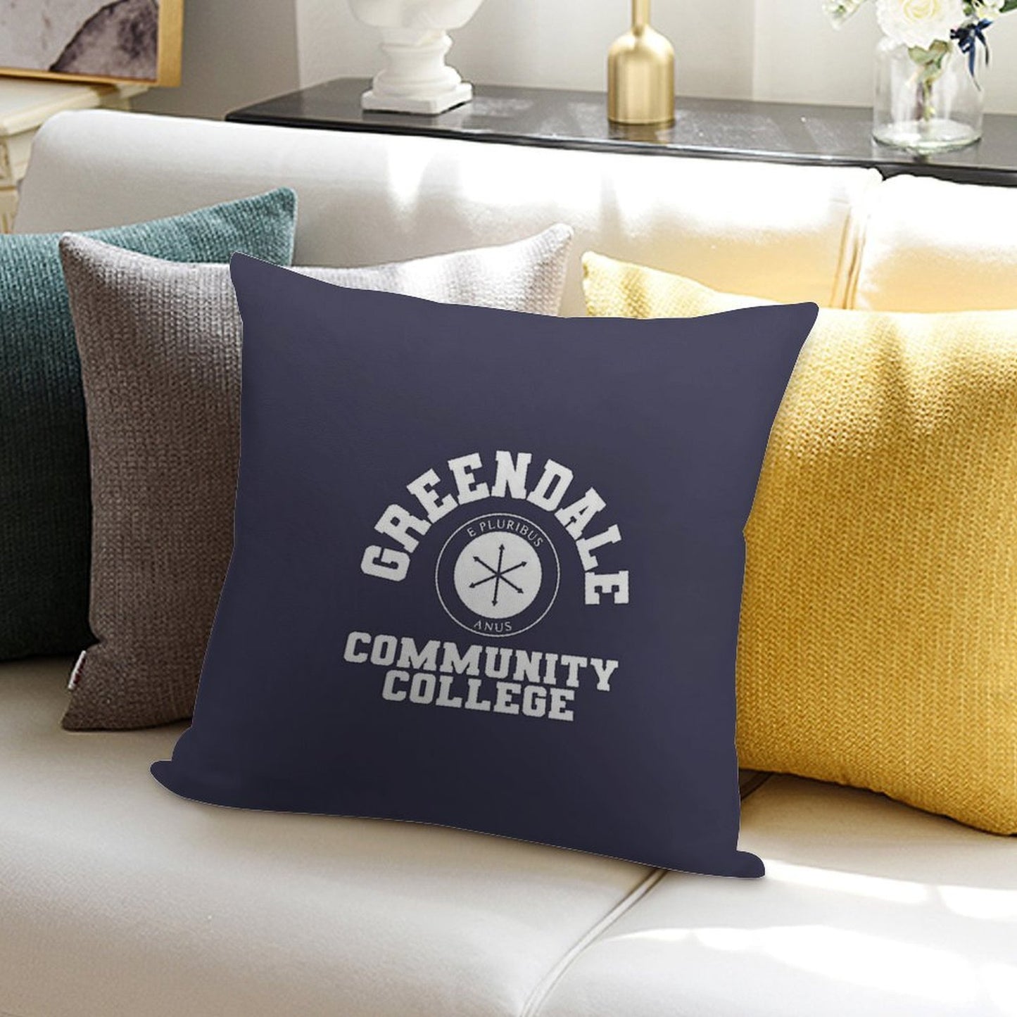 Greendale Community Collage Soft Ultra-Soft Texture Throw Pillow