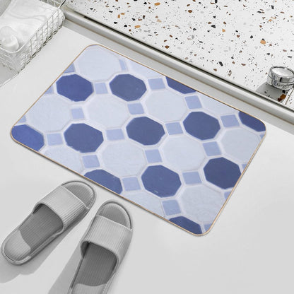 Whimsical Blueprint  Easy To Clean Bath Mat