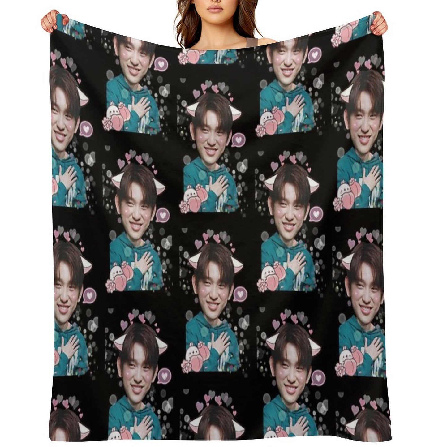 Peach Boi Jinyoung Machine-washable Throw Blanket