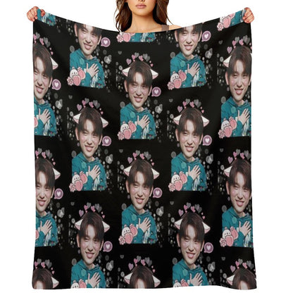 Peach Boi Jinyoung Machine-washable Throw Blanket
