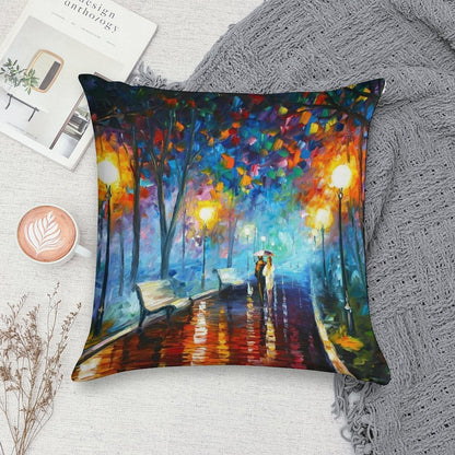 MISTY MOOD - Leonid Afremov Soft Luxury Feel Throw Pillow
