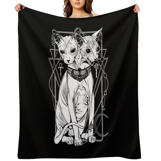 Bastet - The Cat Goddess Eco-conscious Throw Blanket